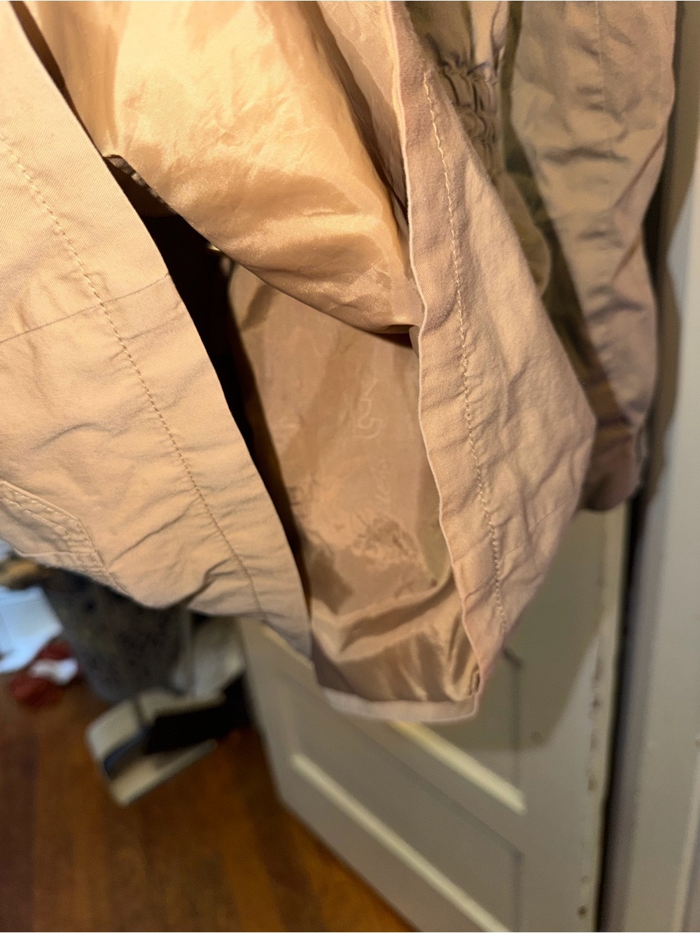 GUESS Women's Khaki Utility Jacket with Hood - Picture 11 of 11